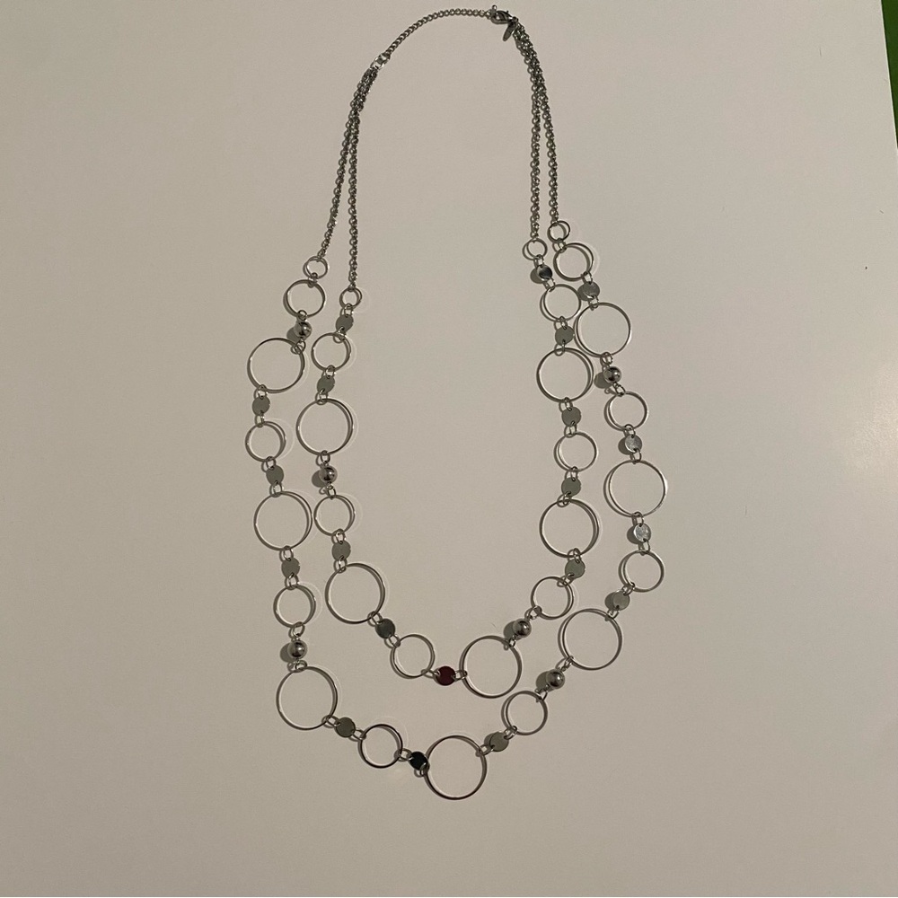 NY&Company Silver Double-Layer Necklace